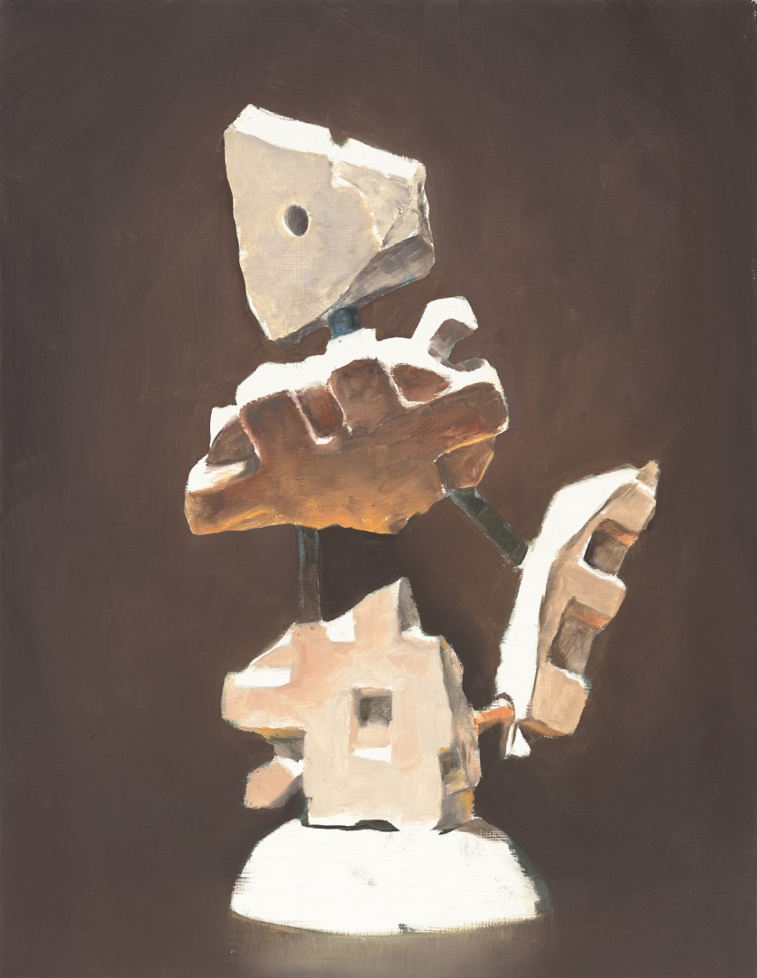 Sculpture 2 (Uiterwaal) (2021), 40 x 31 cm, oil on panel